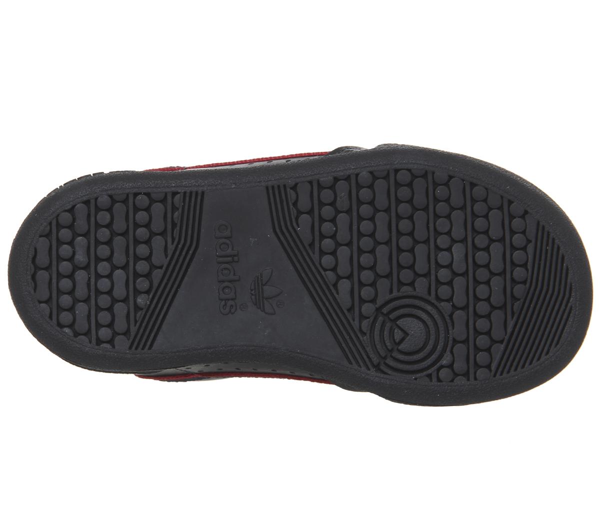 adidas 80s Continental Infant Trainers adidas 80s Continental Infant Trainers Core Black Scarlet Collegiate Navy