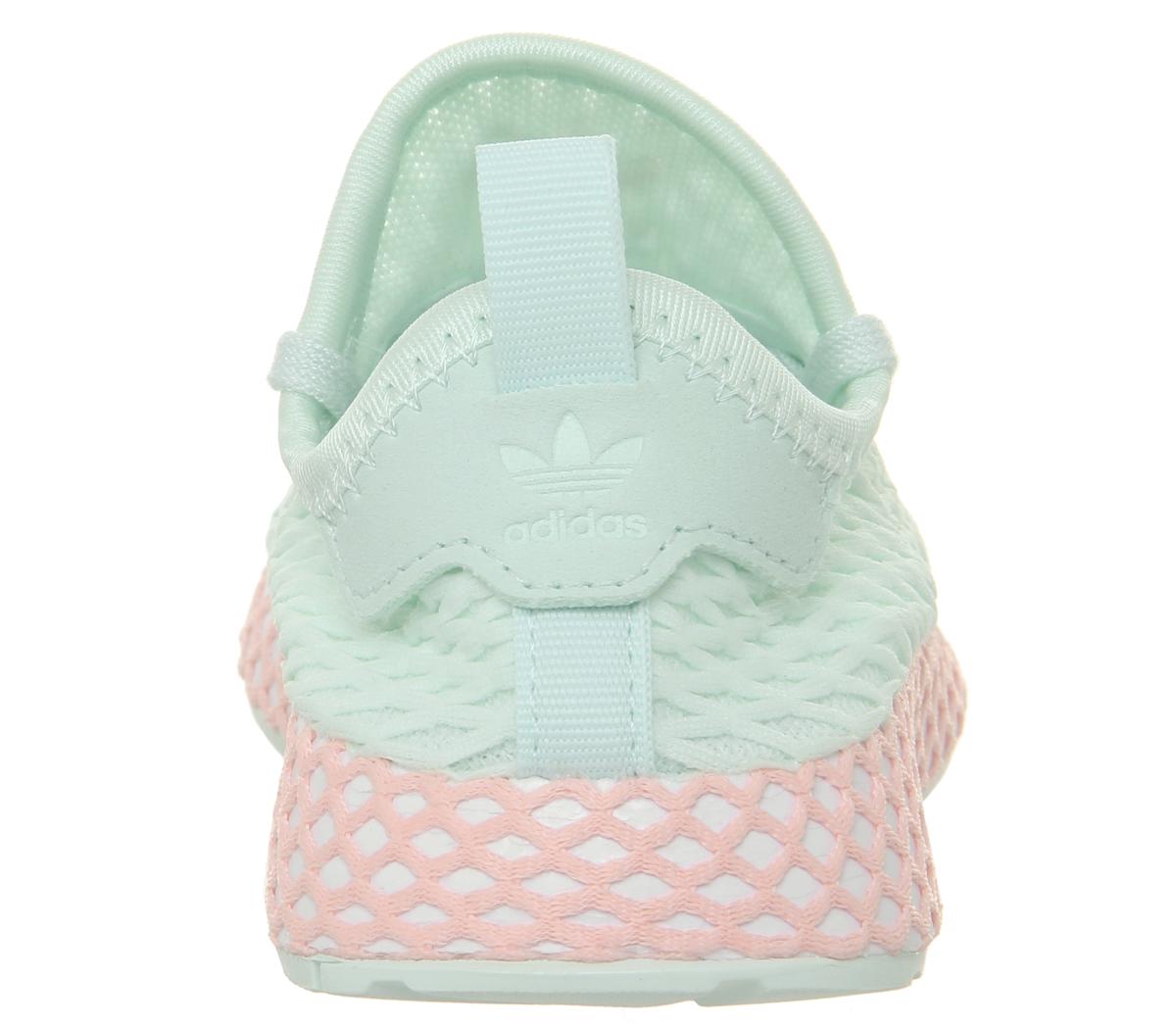 adidas Deerupt Infant Trainers Ice Mint Clear Orange Kids Trainers
