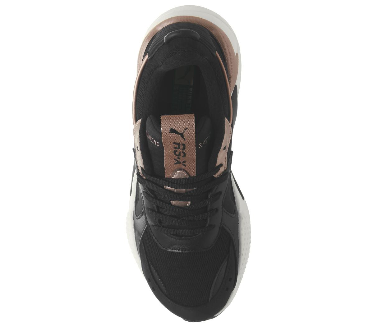puma black and rose gold shoes