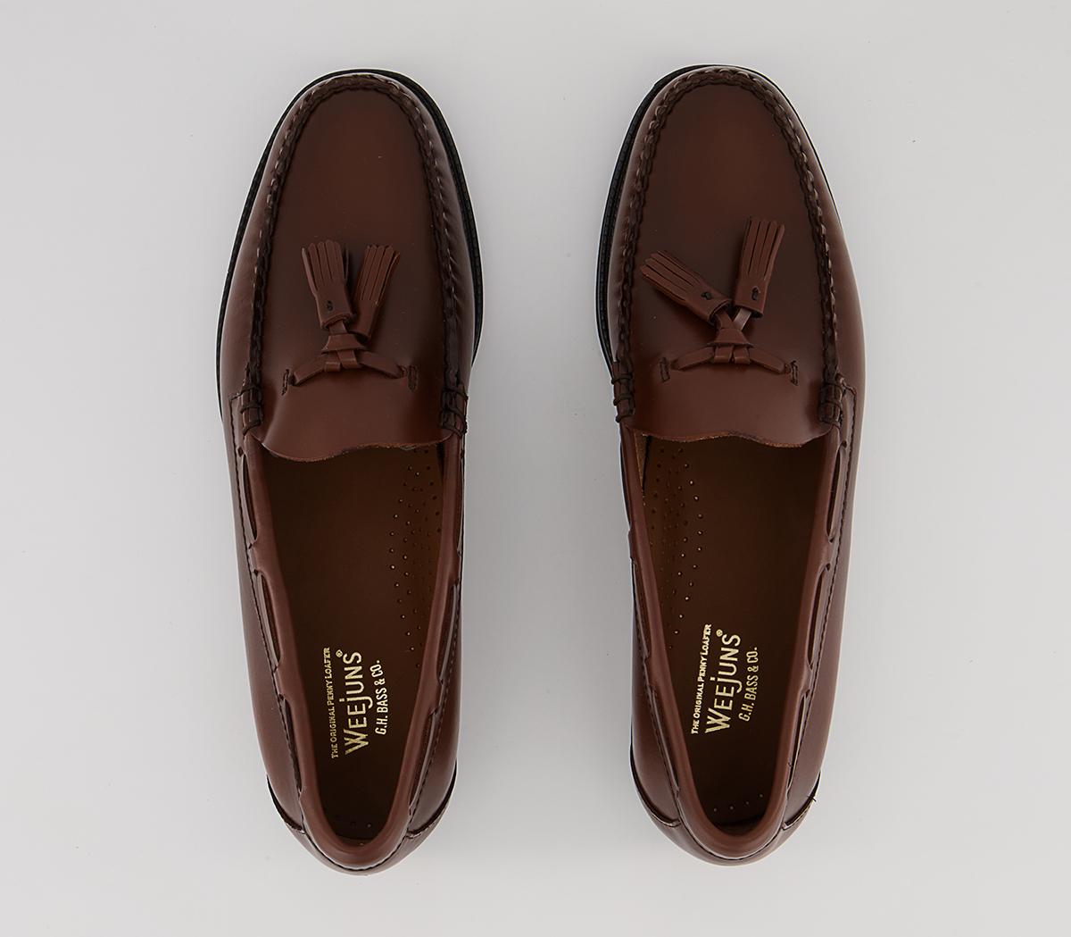 G.H Bass & Co Weejun Ii Larkin Moc Tassel Loafers G.H Bass & Co Weejun Ii Larkin Moc Tassel Loafers Mid Brown Lthr