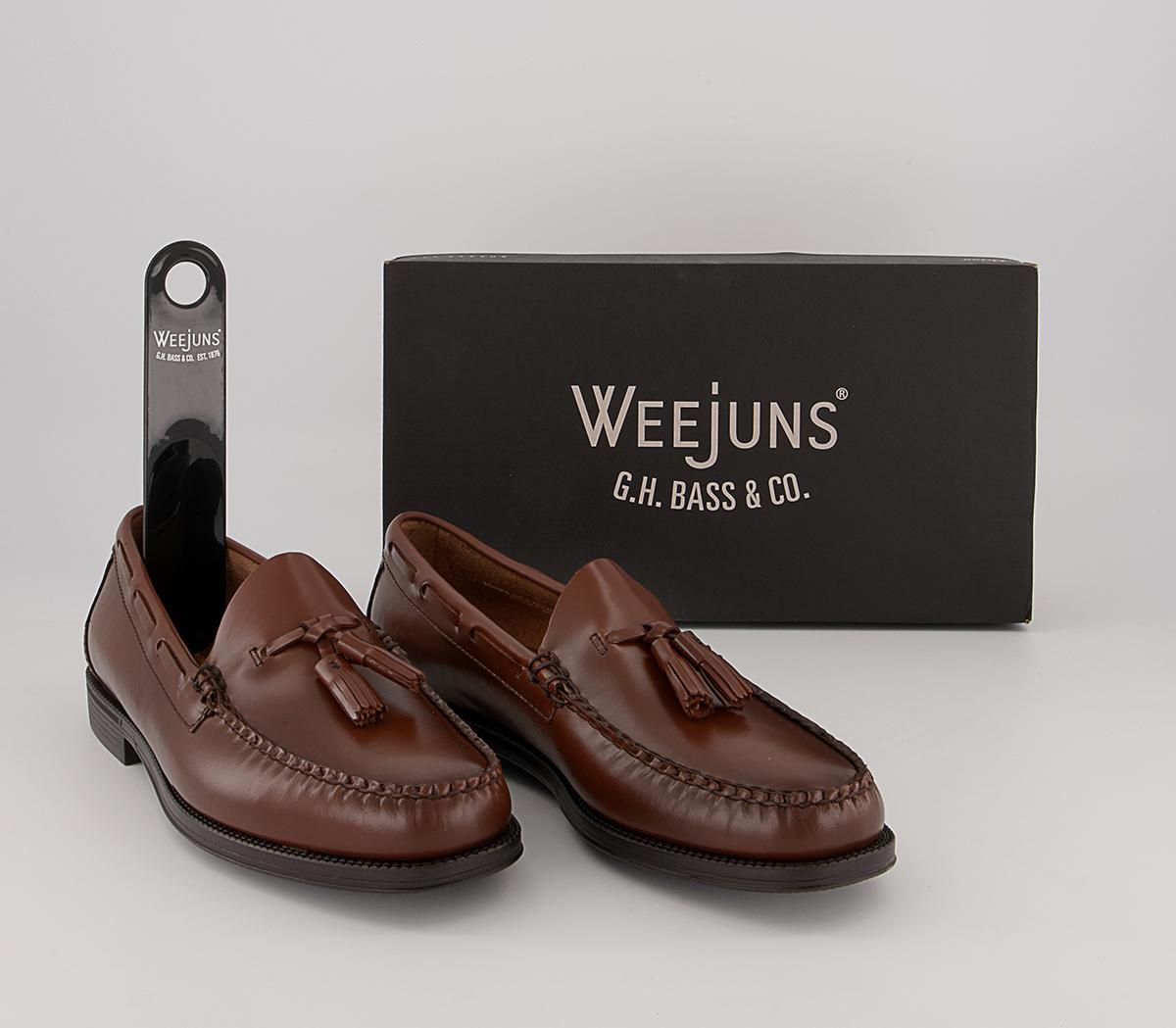 G.H Bass & Co Weejun Ii Larkin Moc Tassel Loafers G.H Bass & Co Weejun Ii Larkin Moc Tassel Loafers Mid Brown Lthr