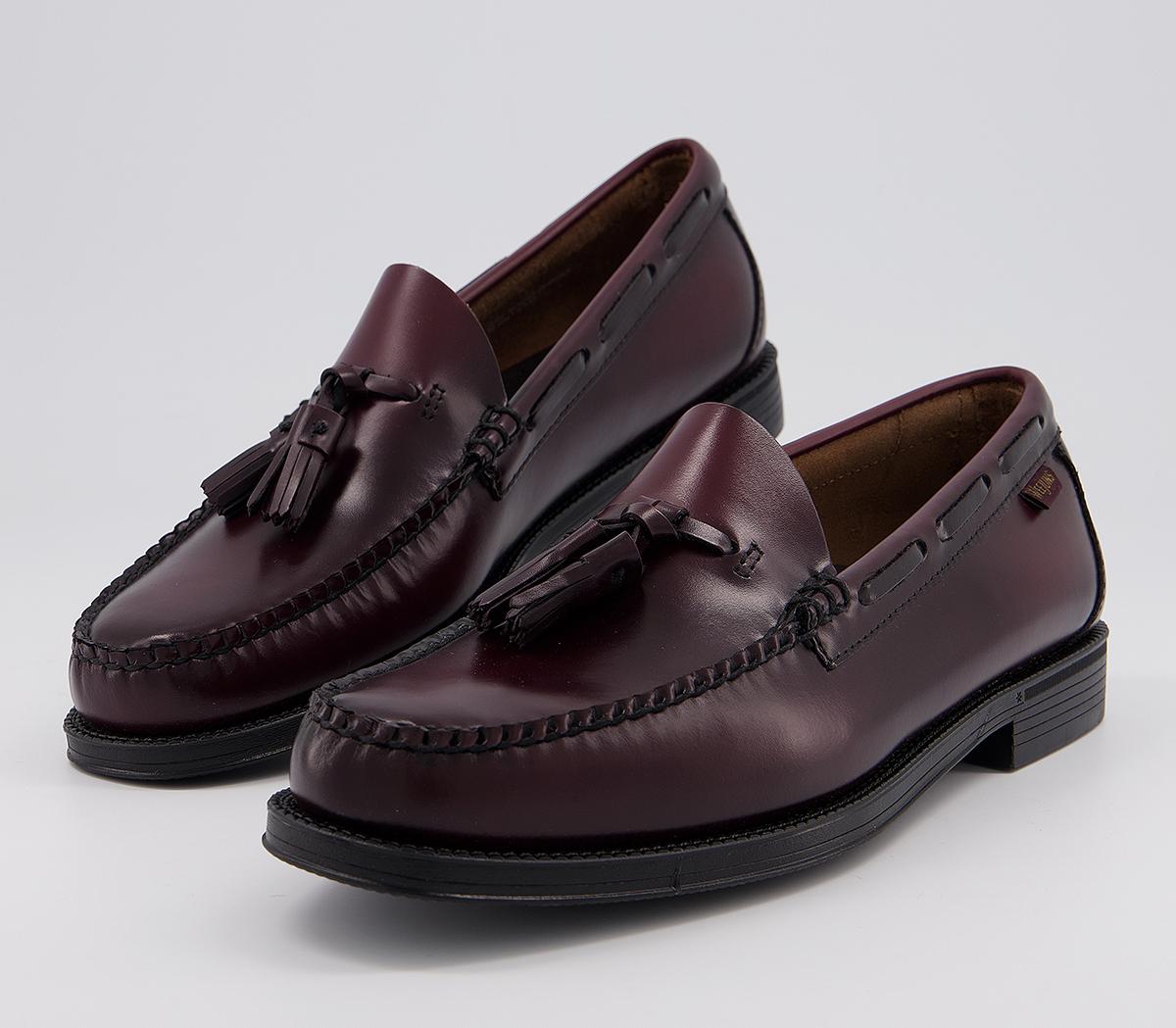 G.H Bass & Co Easy Weejuns Larkin Moc Tassel Loafers Wine - Men’s Smart ...