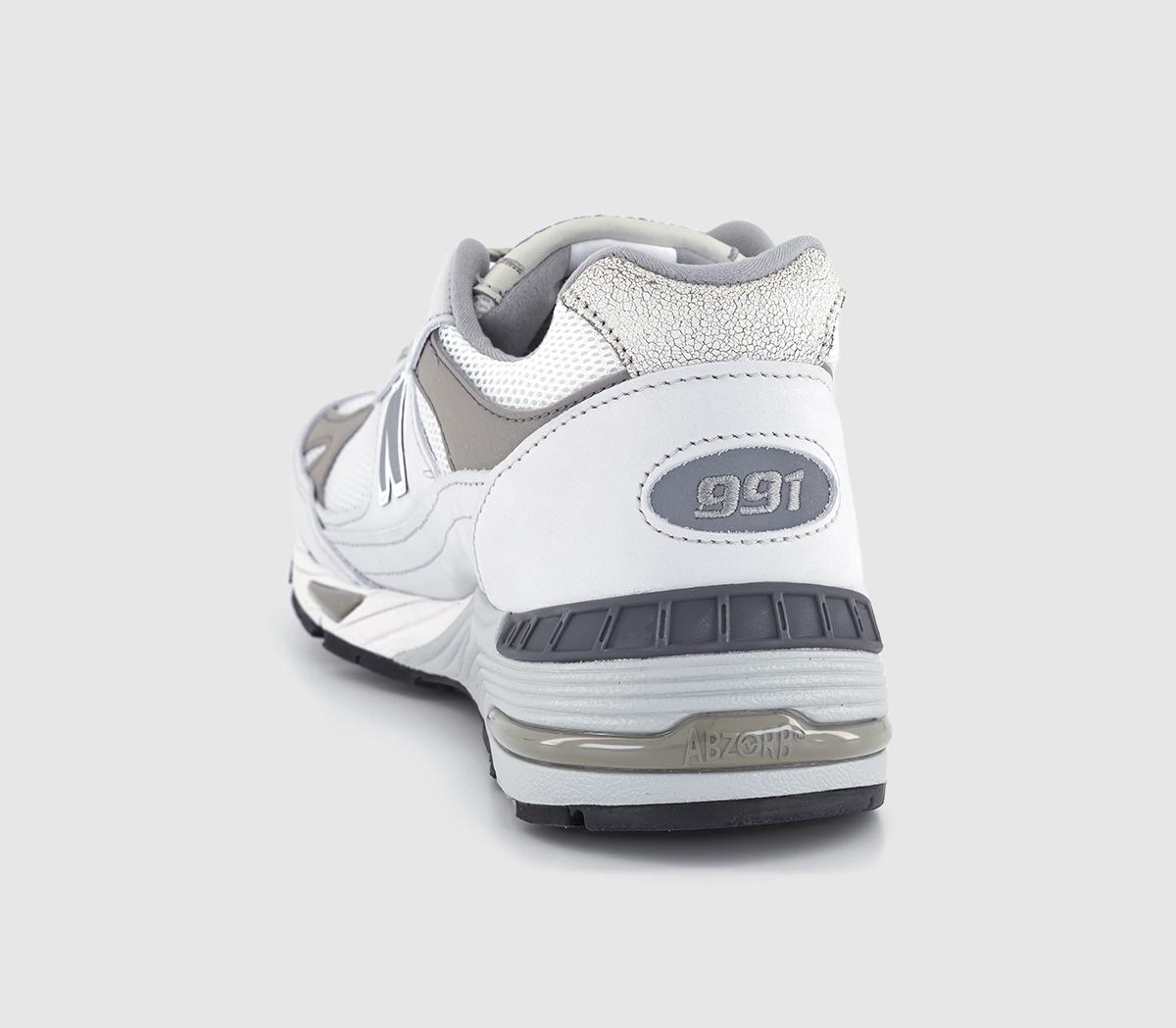 New Balance991 'Made in UK' Trainers White Grey