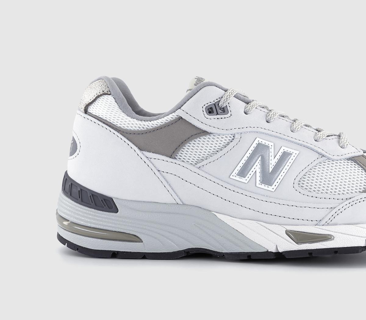 New Balance991 'Made in UK' Trainers White Grey