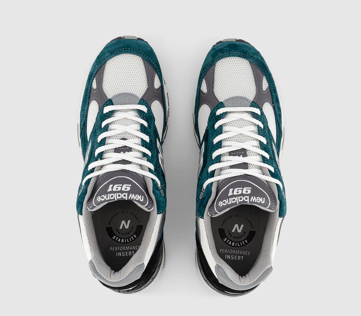 New Balance991 TrainersGrey Green White