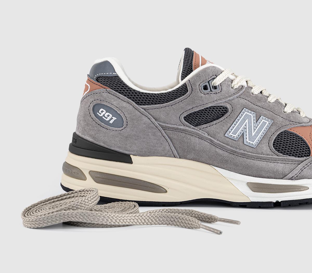New Balance 991 Trainers Elephant Skin Cork Dark Gull Grey