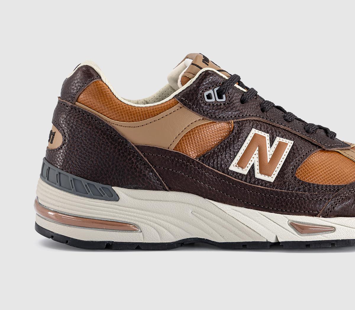 New Balance991 TrainersChocolate Plum Caramel Café Tan