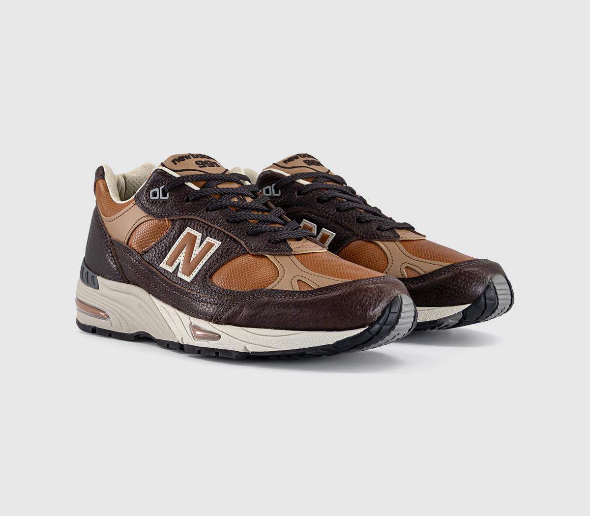 New Balance991 TrainersChocolate Plum Caramel Café Tan
