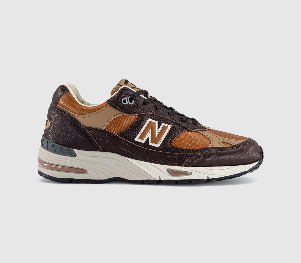 New Balance991 TrainersChocolate Plum Caramel Café Tan