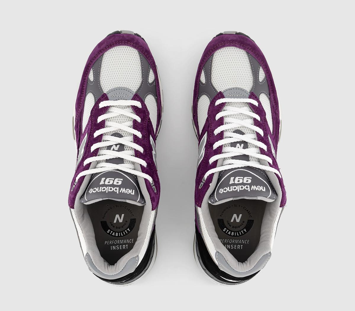 New Balance991 'Made in UK' TrainersPurple Black White