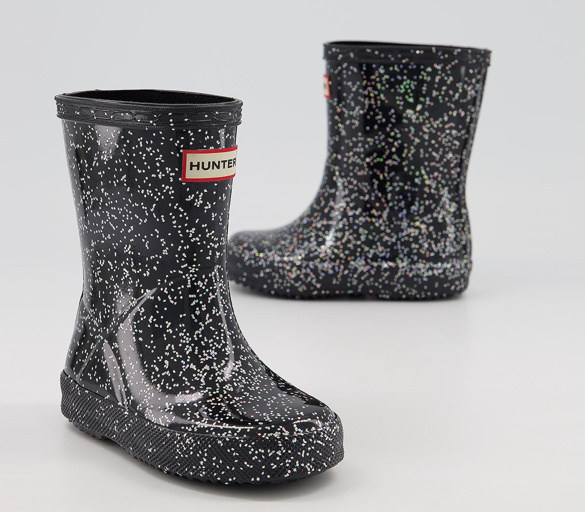 HunterFirst Classic Wellies HunterFirst Classic WelliesBlack Giant Glitter