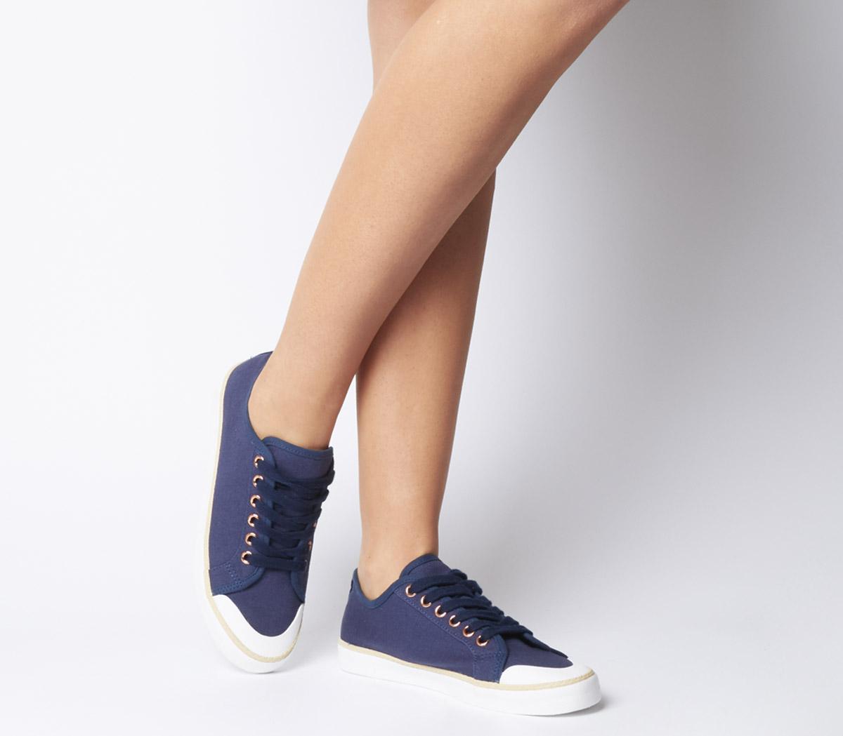 OFFICEFragment Rope Rand Lace Up Trainers OFFICEFragment Rope Rand Lace Up TrainersNavy Canvas