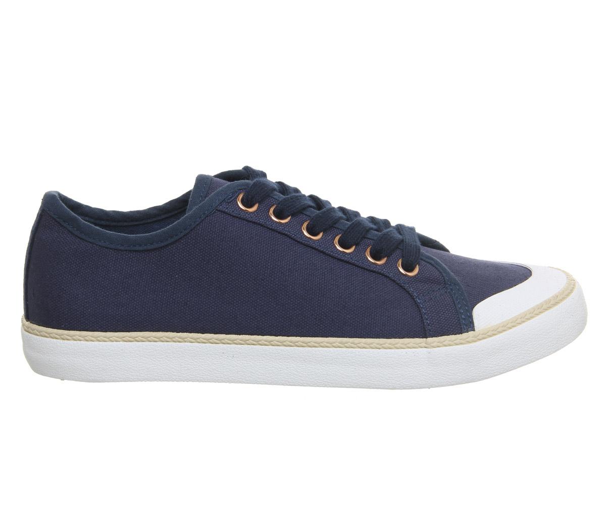 OFFICE Fragment Rope Rand Lace Up Trainers OFFICE Fragment Rope Rand Lace Up Trainers Navy Canvas
