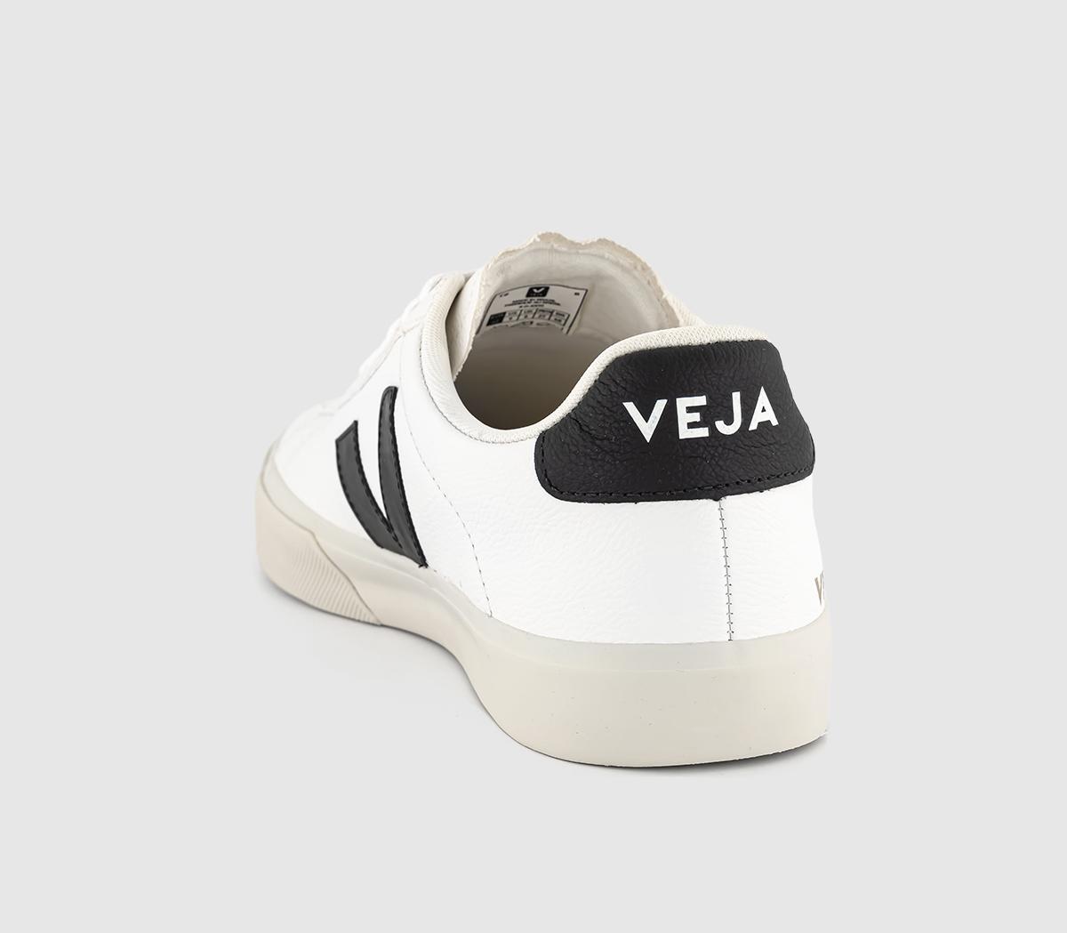 VEJACampo TrainersWhite Black Leather
