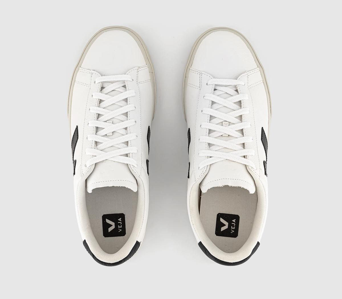 VEJACampo TrainersWhite Black Leather