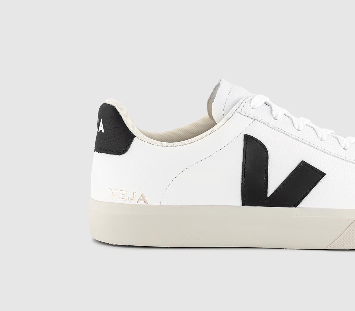 VEJACampo TrainersWhite Black Leather