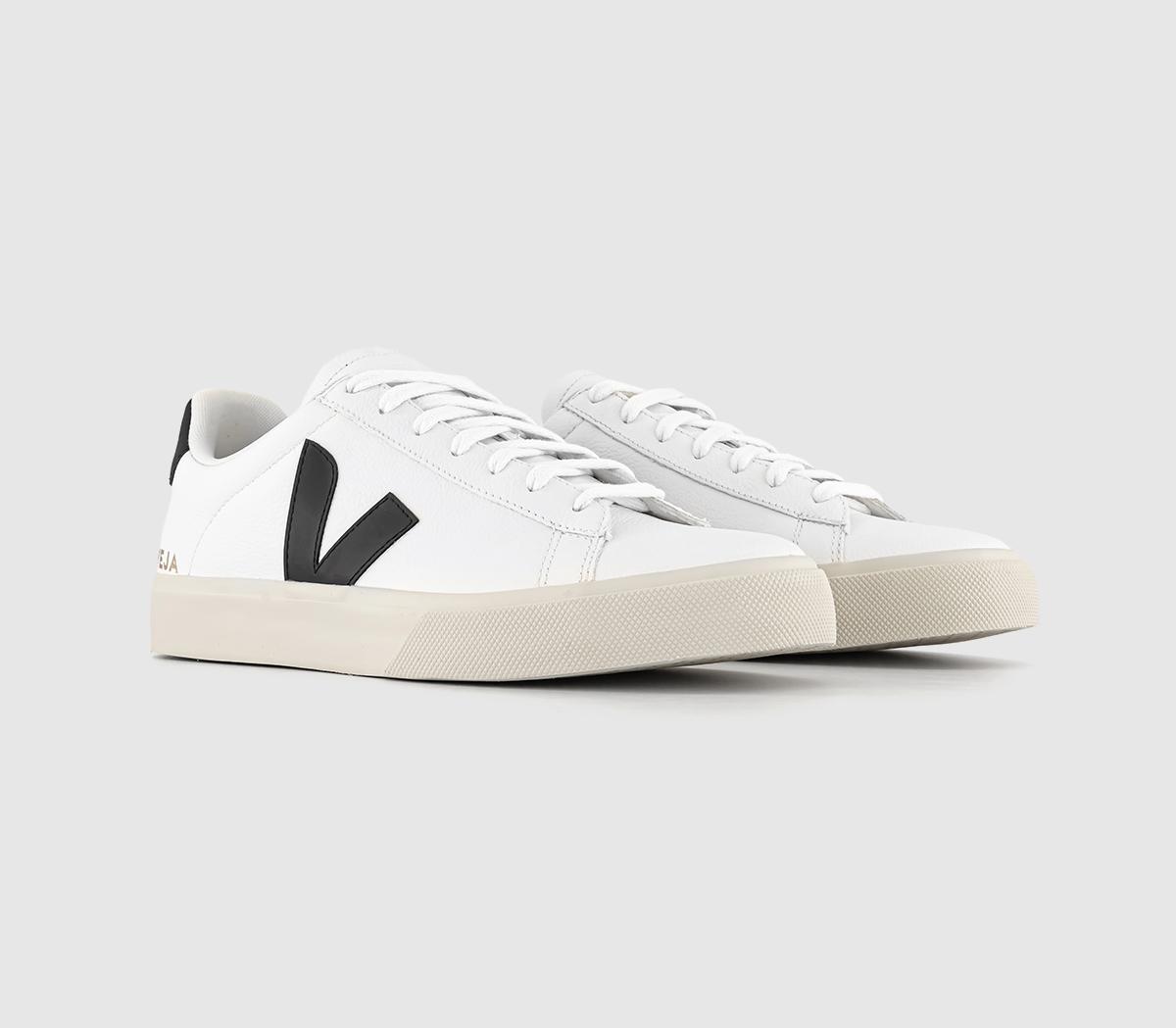 VEJACampo TrainersWhite Black Leather
