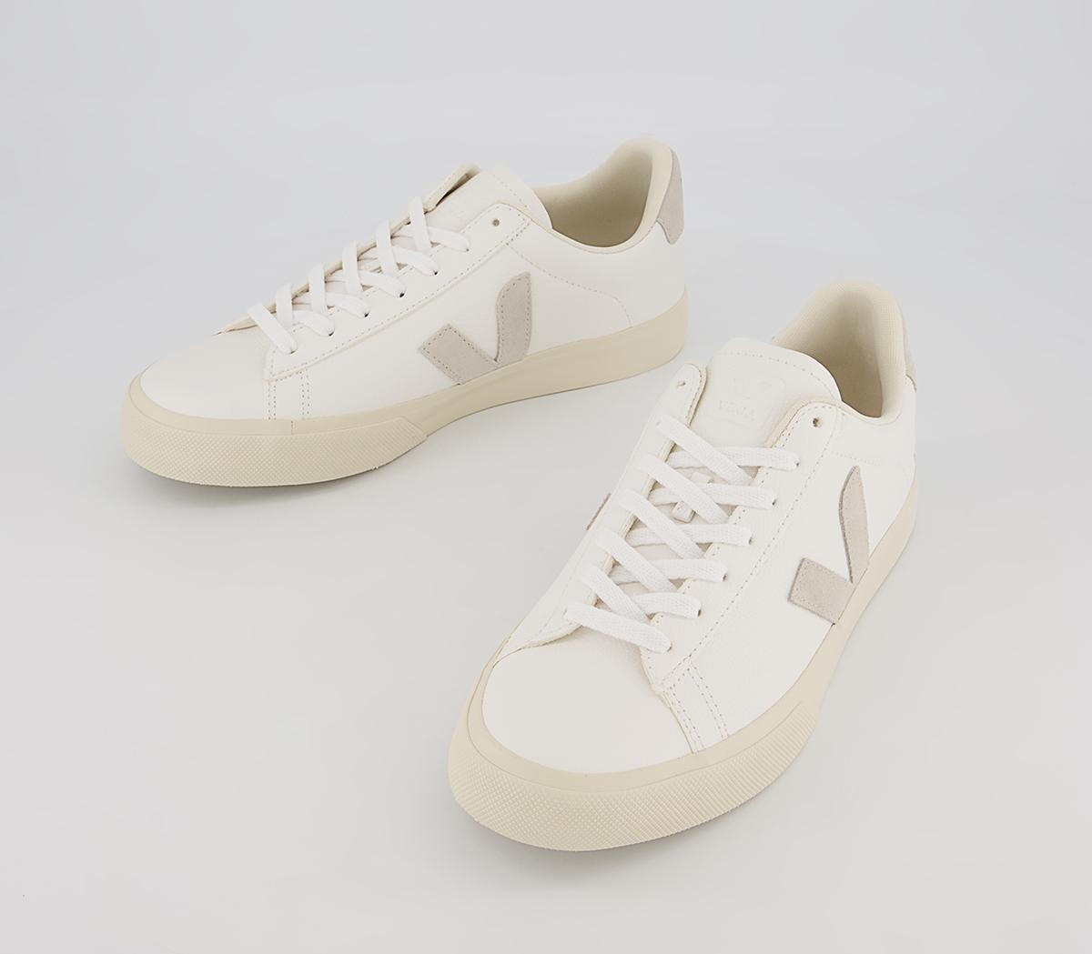 VEJA Campo Trainers White Natural Leather - Men’s Sustainable Materials