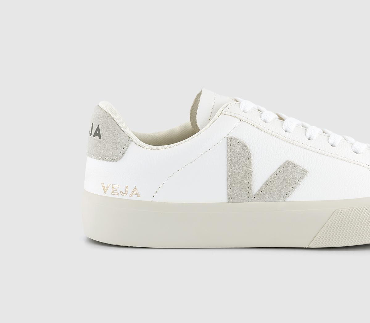VEJACampo TrainersWhite Natural Leather  F