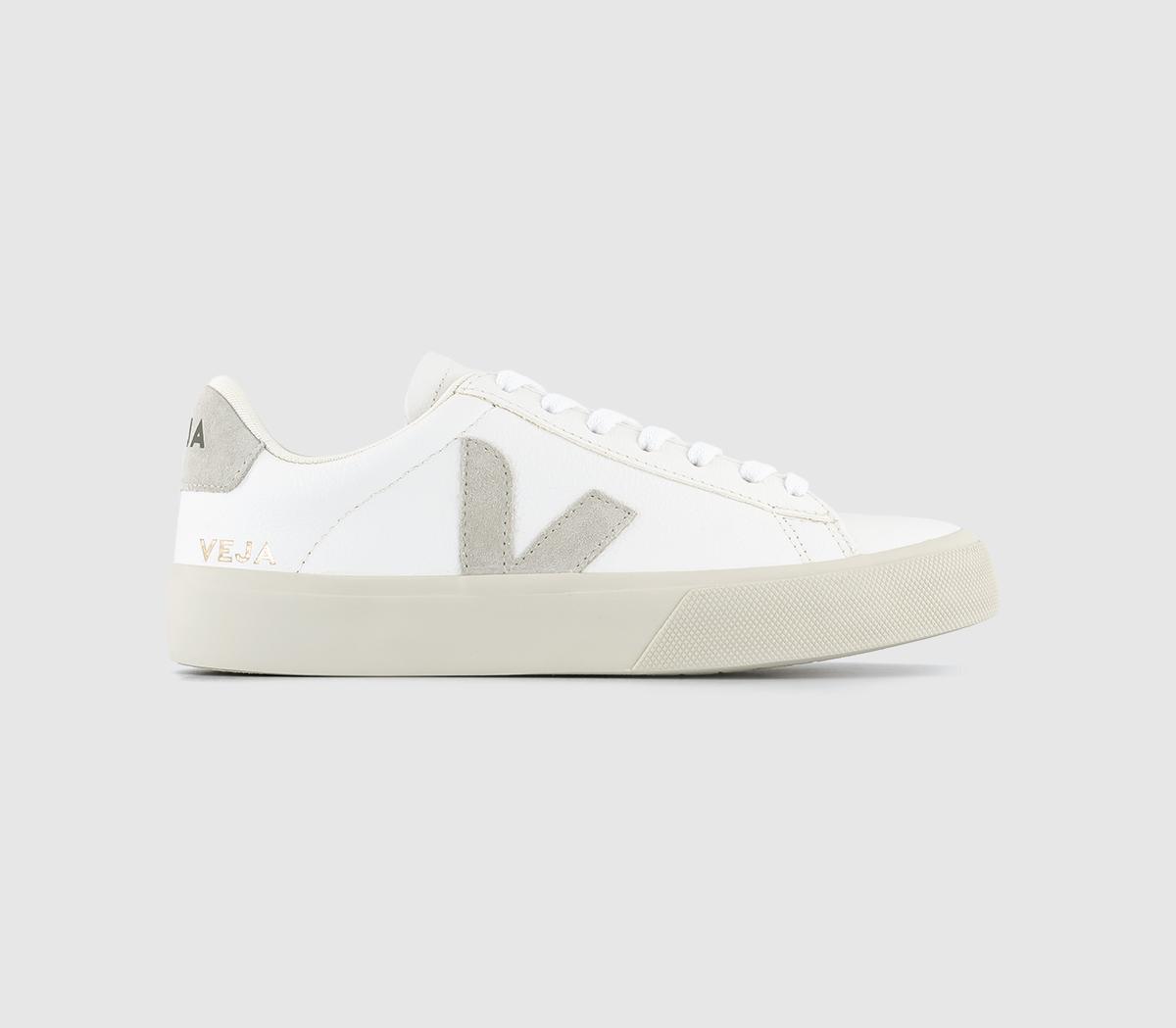 Veja Womens Campo Trainers White Natural Leather F, 6