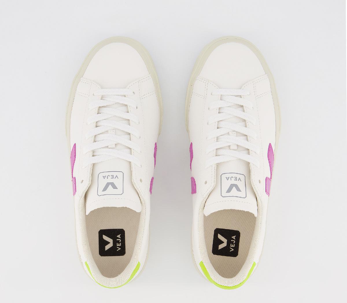 VEJACampo TrainersWhite Ultraviolet Jaune Fluo F