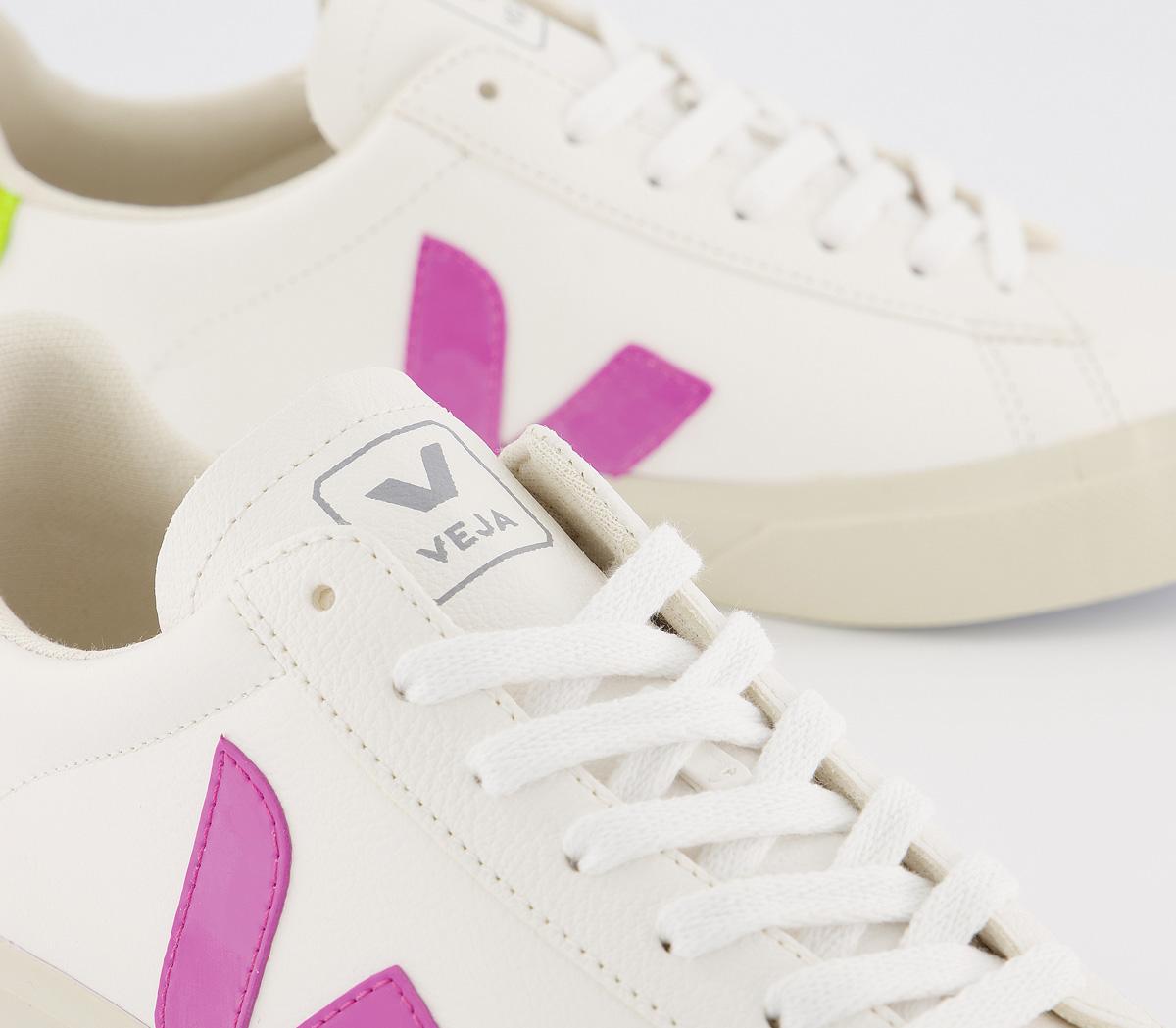 VEJA Campo Trainers White Ultraviolet Jaune Fluo F Women's Trainers