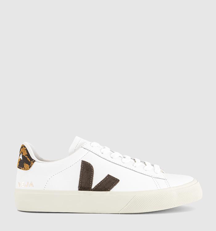 VEJA Campo Trainers White Camel Wild Country Leopard