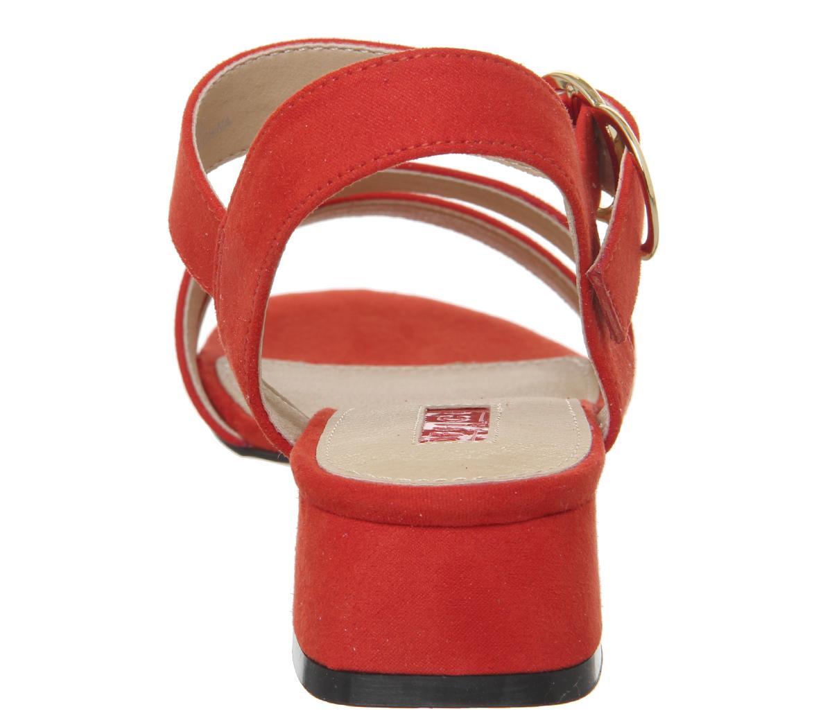 OFFICEMaria Sandal With Flared HeelRed