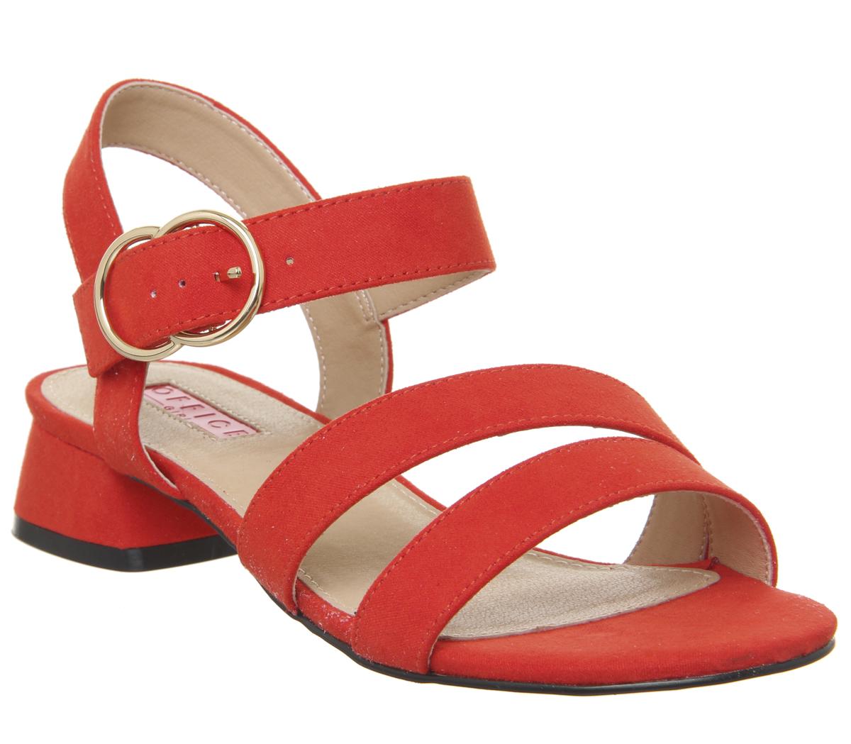 OFFICEMaria Sandal With Flared HeelRed