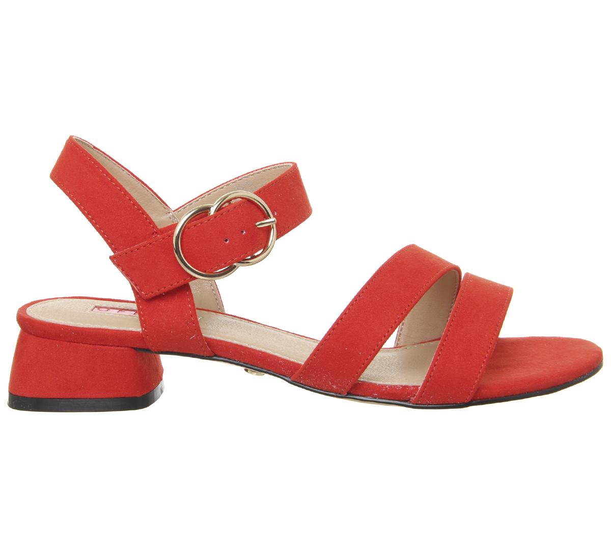 OFFICEMaria Sandal With Flared HeelRed