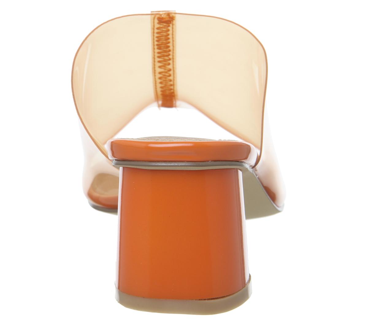 OFFICEO-message- Feature Heel MuleClear Orange