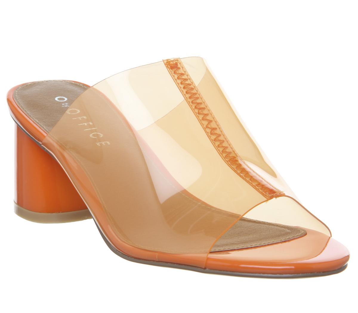 OFFICEO-message- Feature Heel MuleClear Orange