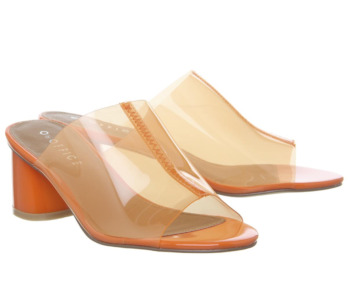 OFFICEO-message- Feature Heel MuleClear Orange