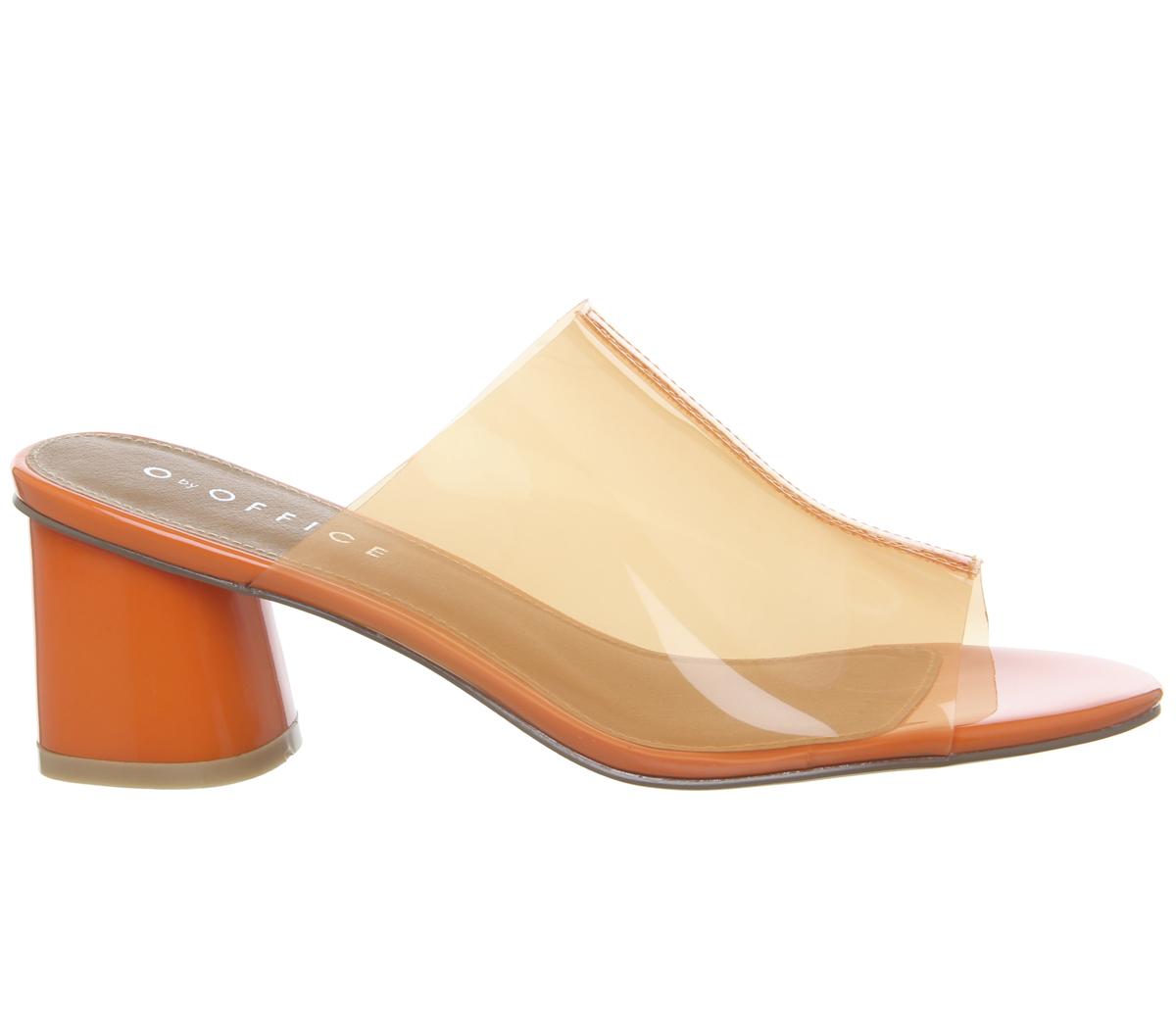 OFFICEO-message- Feature Heel MuleClear Orange