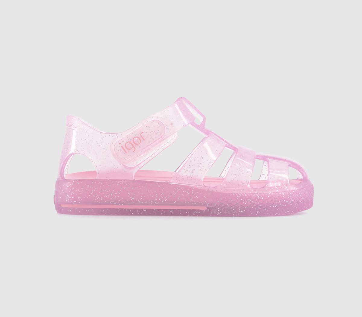 Kids Star Babys Pink Glitter Sandals