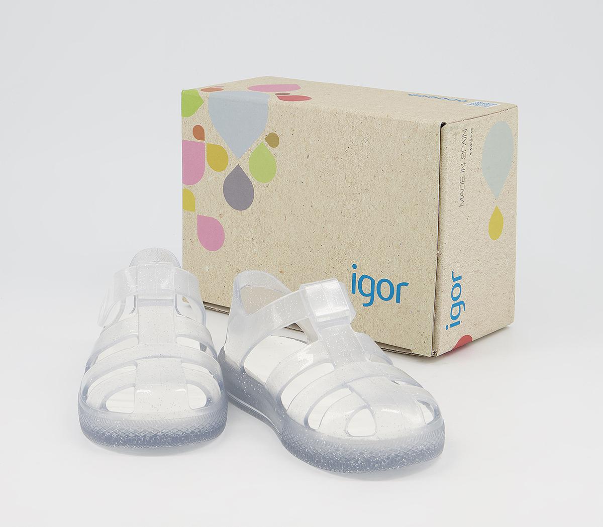 Igor Star Sandals Igor Star Sandals Clear Glitter