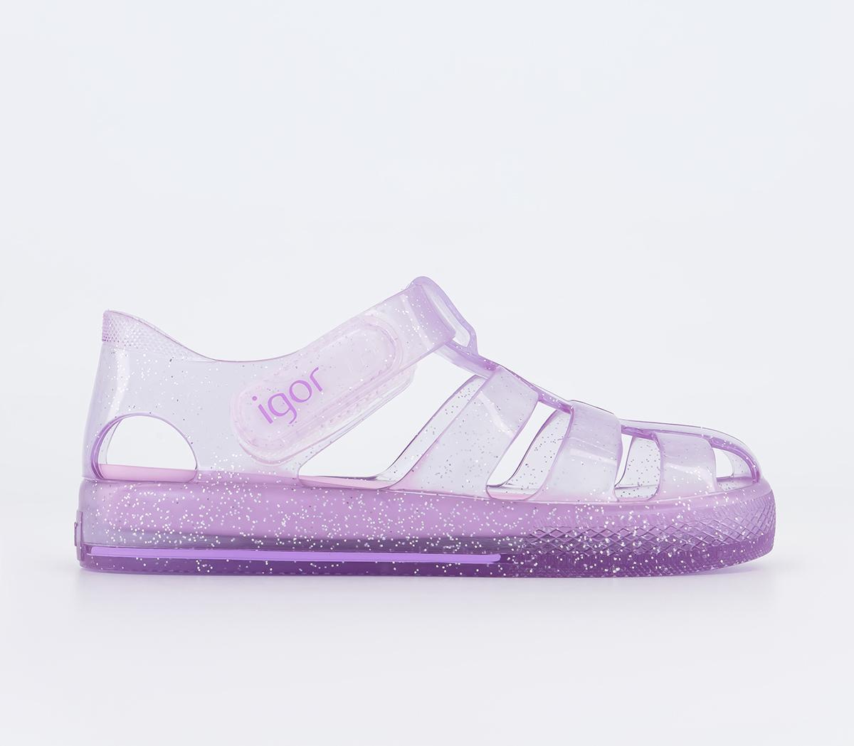 Kids Star Sandals Malv Glitter Purple