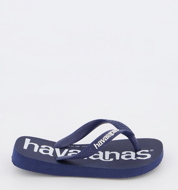 Havaianas Kids Top Flip Flops Navy Logomania