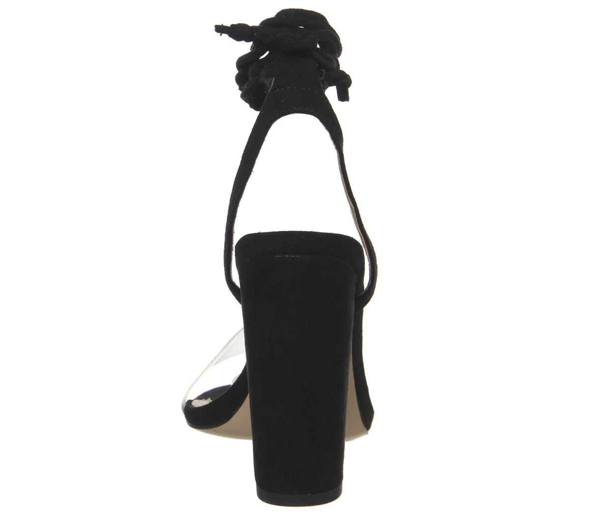 OFFICEHighjack Ankle Tie Block HeelBlack