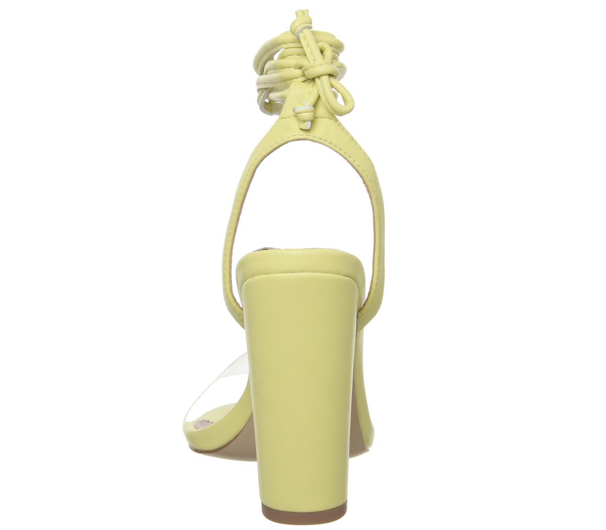 OFFICEHighjack Ankle Tie Block HeelYellow