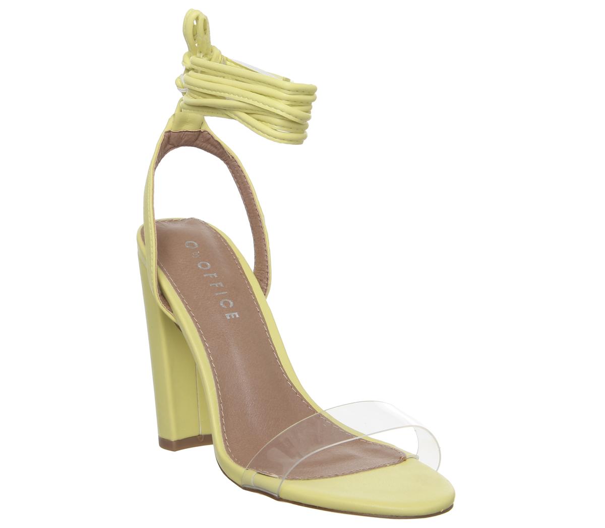 OFFICEHighjack Ankle Tie Block HeelYellow