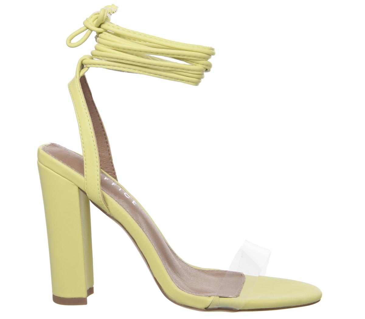 OFFICEHighjack Ankle Tie Block HeelYellow