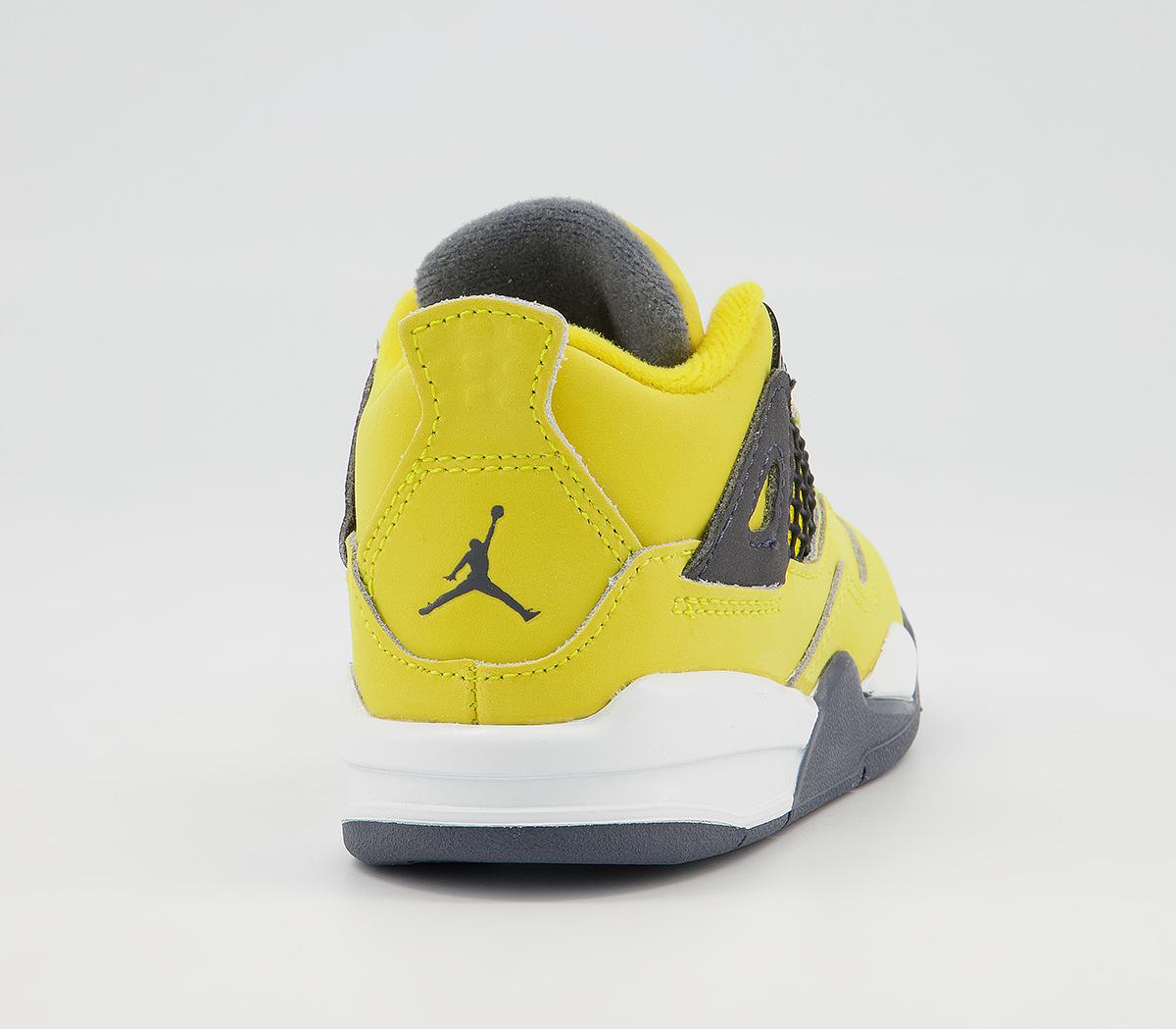 JordanAir Jordan 4 Toddler TrainersTour Yellow Dark Blue Grey
