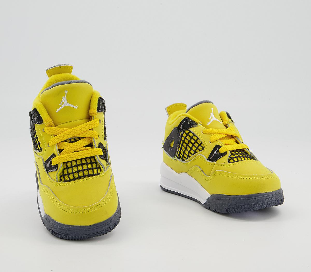 JordanAir Jordan 4 Toddler TrainersTour Yellow Dark Blue Grey