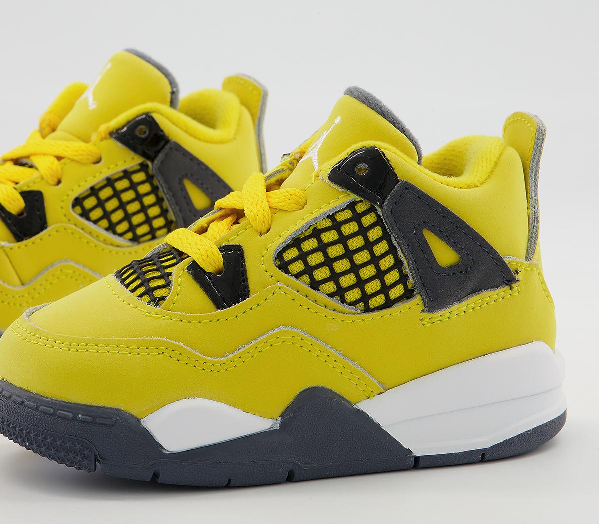JordanAir Jordan 4 Toddler TrainersTour Yellow Dark Blue Grey