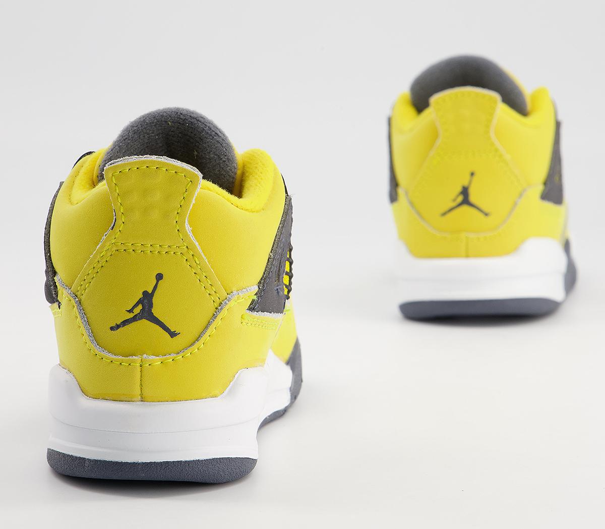 JordanAir Jordan 4 Toddler TrainersTour Yellow Dark Blue Grey