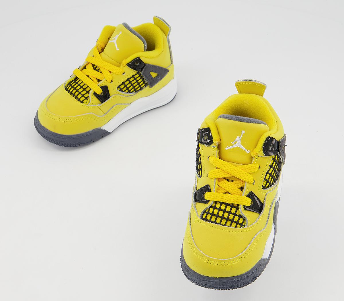 JordanAir Jordan 4 Toddler TrainersTour Yellow Dark Blue Grey