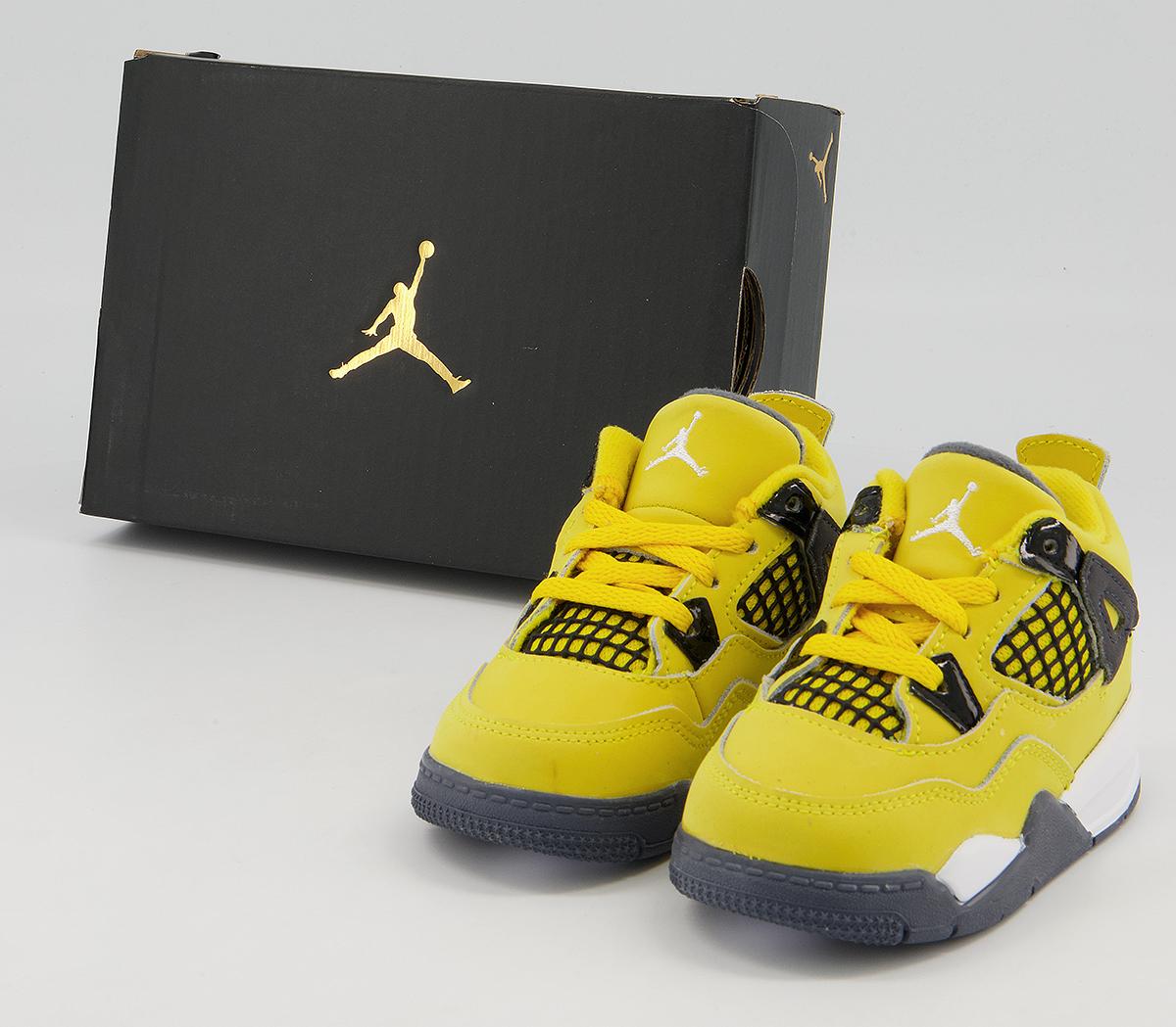 JordanAir Jordan 4 Toddler TrainersTour Yellow Dark Blue Grey