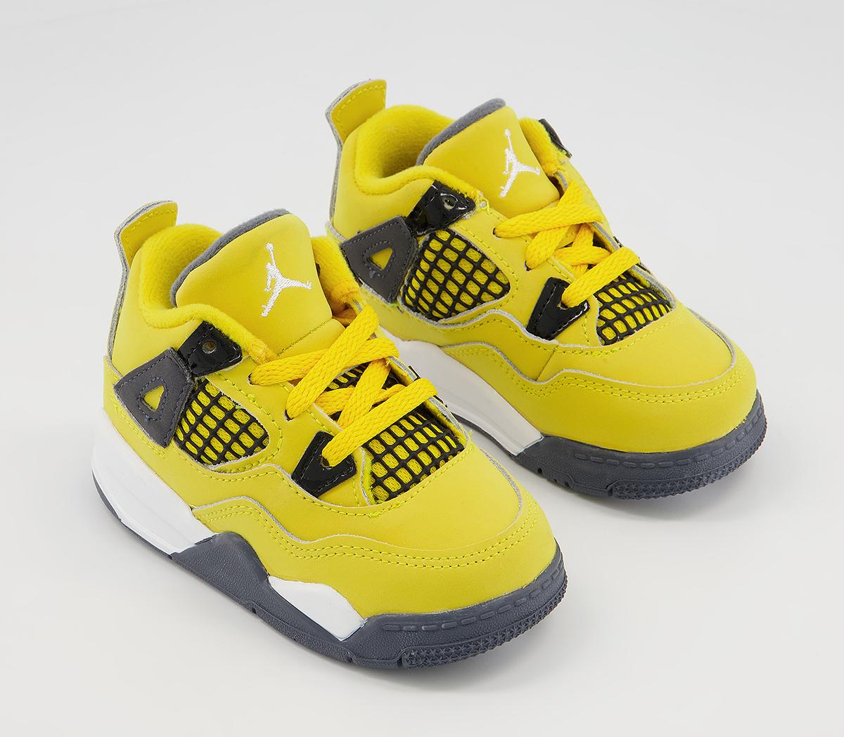 JordanAir Jordan 4 Toddler TrainersTour Yellow Dark Blue Grey