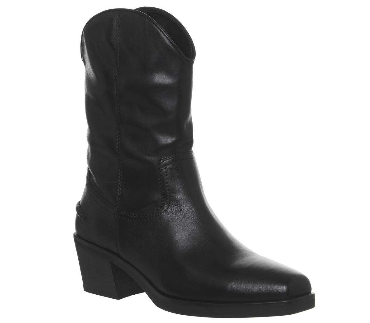 Vagabond Shoemakers Simone Cowboy Boots Black Women's Ankle Boots
